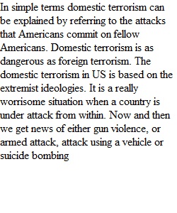 Home grown terrorism